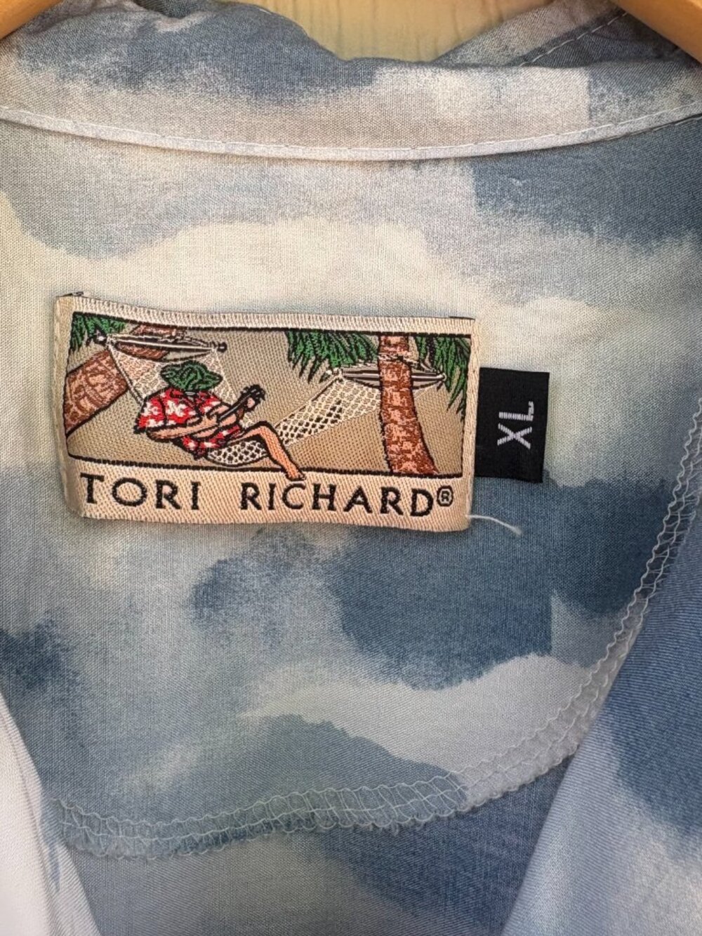 Vintage Tori Richard Button Up Shirt Men's XL Graphic Print Car Beach Vacation - Picture 3 of 8